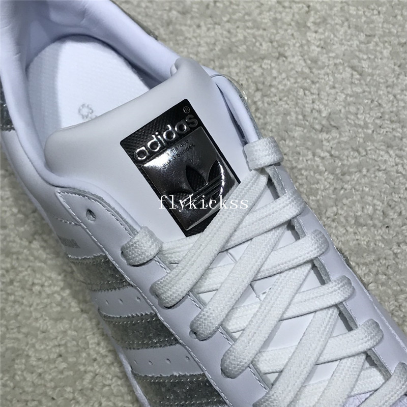 Adidas Superstar White Silver Strips S76923